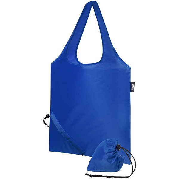 Obrázky: Skládací nákupní taška z RPET stř. modrá