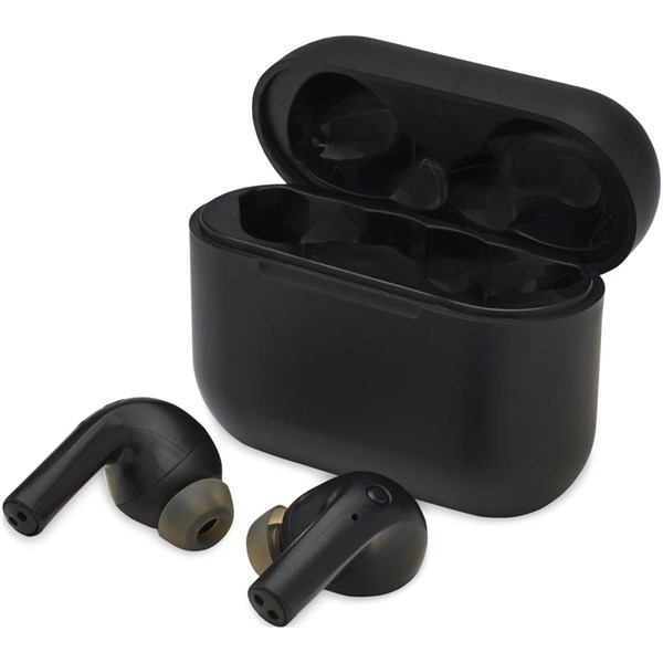 Obrázky: Černá sluchátka z ABS plastu s aut. párováním, Obrázek 1