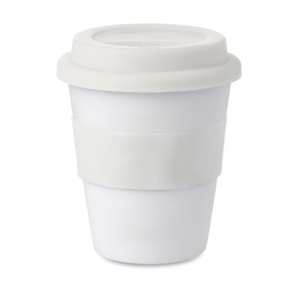 Obrázky: Plastový pohár s bílým víčkem a úchopem, Obrázek 1