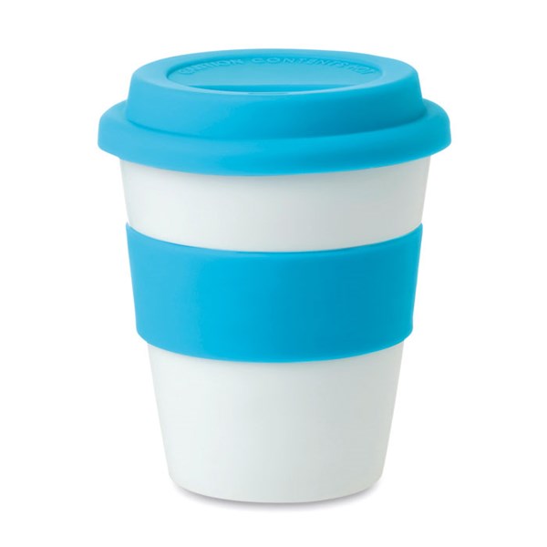 Obrázky: Plastový pohár se světle modrým víčkem a úchopem, Obrázek 1