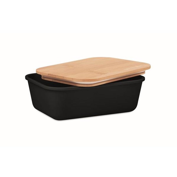 Obrázky: Obědová krabička s bambusovým víkem, černá, Obrázek 3