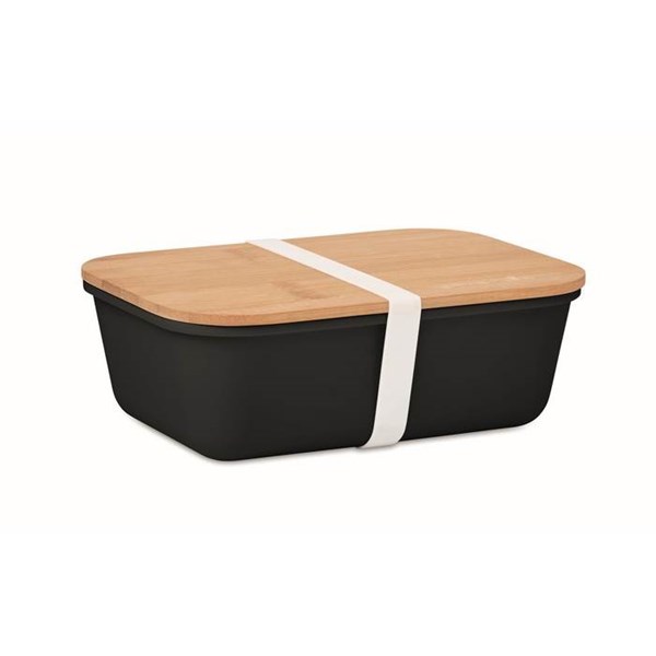 Obrázky: Obědová krabička s bambusovým víkem, černá, Obrázek 4