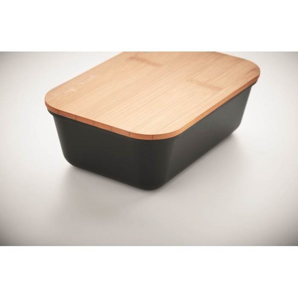 Obrázky: Obědová krabička s bambusovým víkem, černá, Obrázek 8