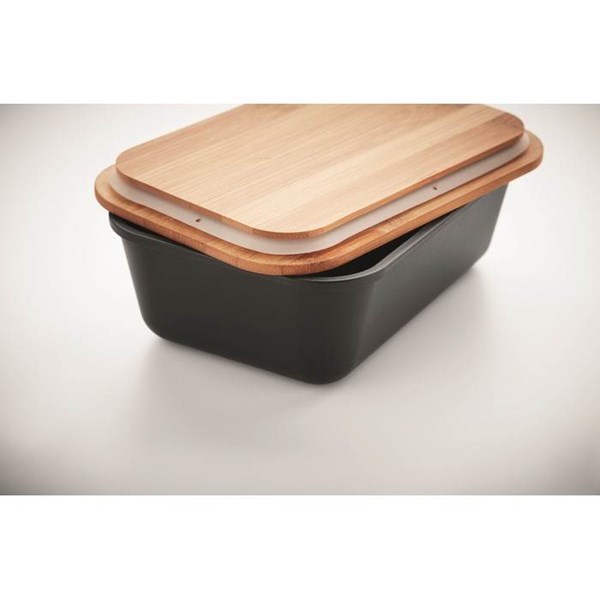Obrázky: Obědová krabička s bambusovým víkem, černá, Obrázek 9