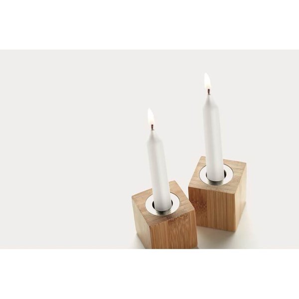 Obrázky: Sada dvou svíček a svícnů z bambusu, Obrázek 4