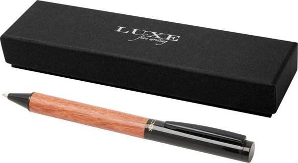 Obrázky: Dřevěné kuličkové pero s černými doplňky LUXE