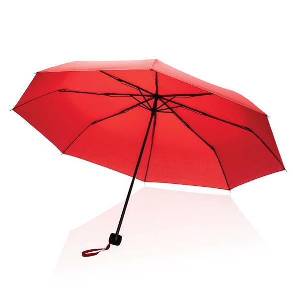 Obrázky: Červený manuální deštník ze 190T rPET AWARE™, Obrázek 4