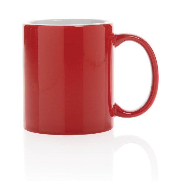 Obrázky: Klasický červený keramický hrnek 350ml, Obrázek 2