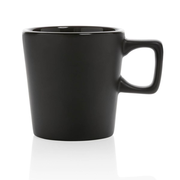 Obrázky: Moderní černý keramický hrnek na kávu 300ml, Obrázek 2