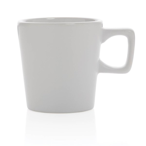 Obrázky: Moderní bílý keramický hrnek na kávu 300ml, Obrázek 2