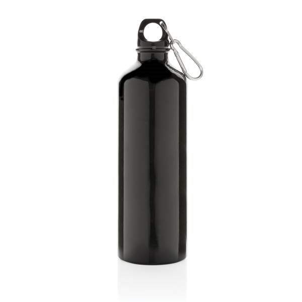 Obrázky: Hliníková sportovní lahev s karabinou XL - černá, Obrázek 2