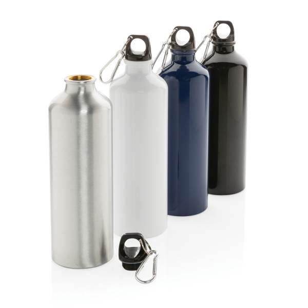 Obrázky: Hliníková sportovní lahev s karabinou XL -stříbrná, Obrázek 7
