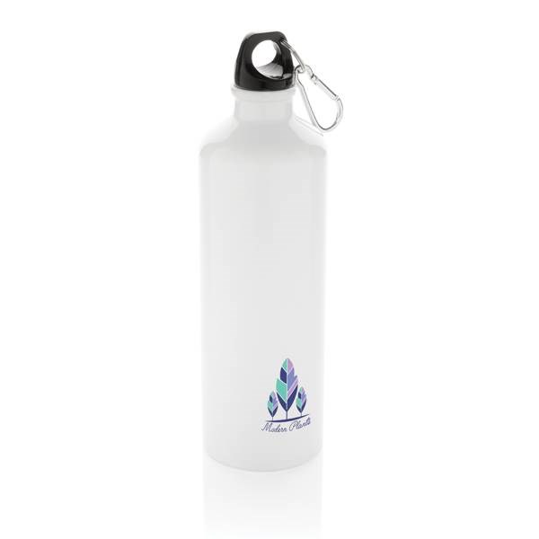 Obrázky: Hliníková sportovní lahev s karabinou XL - bílá, Obrázek 6
