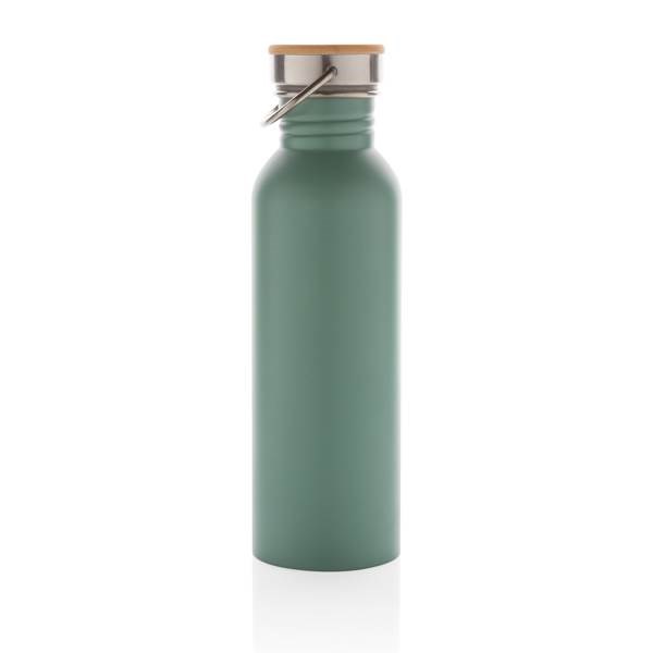 Obrázky: Zelená nerez. lahev s bambusovým uzávěrem 700ml, Obrázek 3