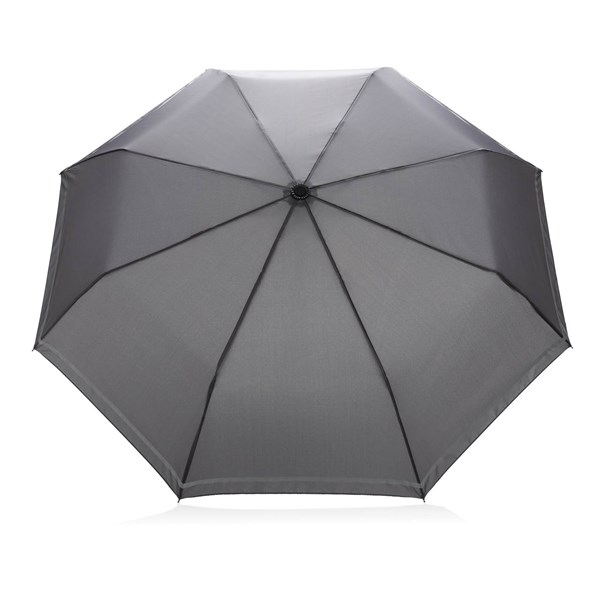 Obrázky: Šedý rPET manuální deštník s reflexním proužkem, Obrázek 2