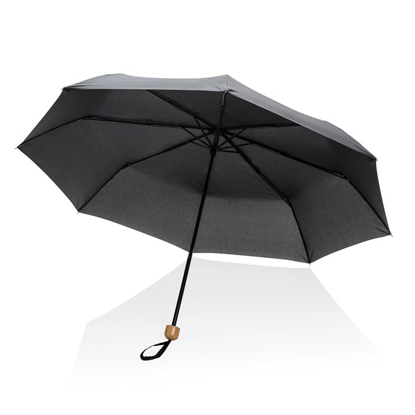 Obrázky: Černý rPET deštník, manuální otevírání, Obrázek 4
