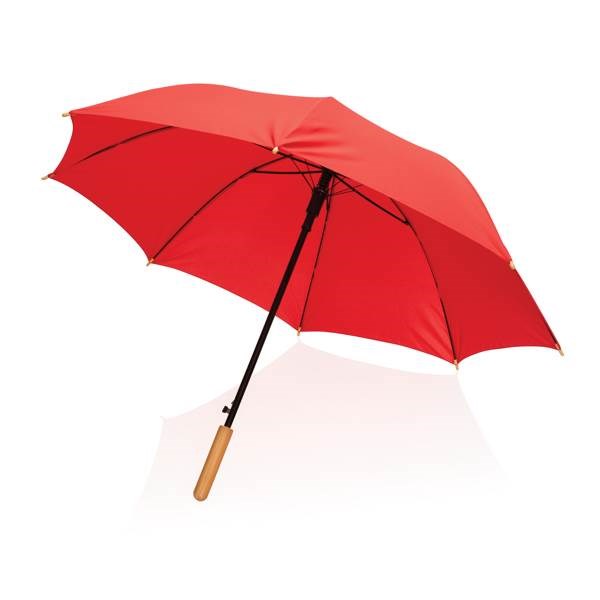 Obrázky: Červený bambusový automatický deštník Impact, Obrázek 4