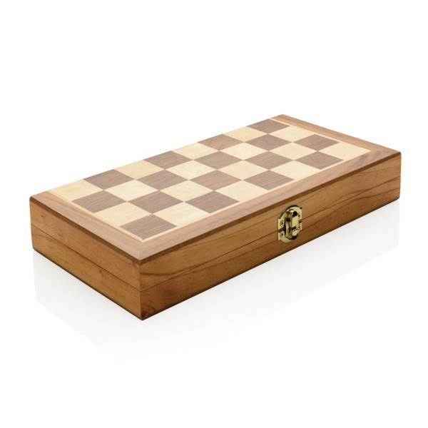 Obrázky: Prémiové dřevěné šachy ve skládací šachovnici, Obrázek 1