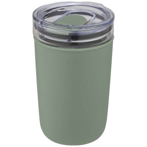 Obrázky: Skleněný hrnek 420 ml s plastovým obalem zelený