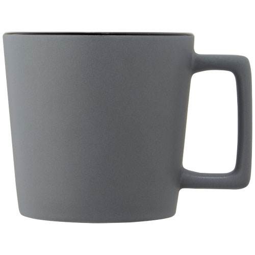 Obrázky: Keramický hrnek 370 ml, matný povrch, šedo/černý, Obrázek 4