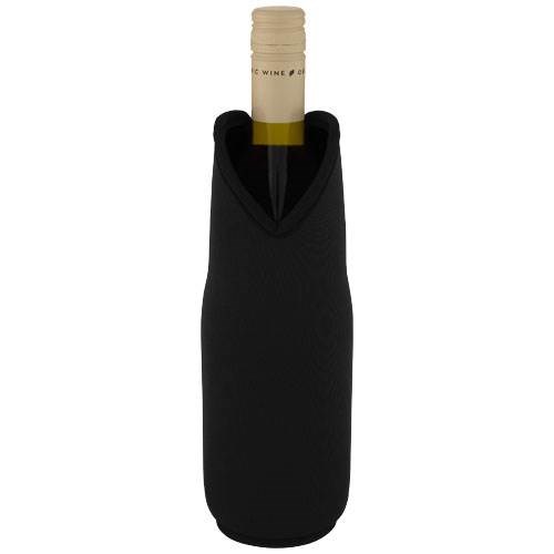Obrázky: Chladící obal na víno z recykl. neoprenu černý, Obrázek 3