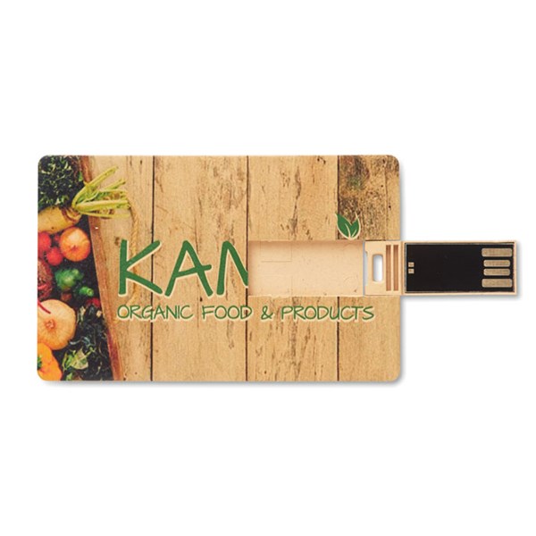 Obrázky: USB flash disk 2 GB, tvar kr.karty z pšenič. slámy, Obrázek 3