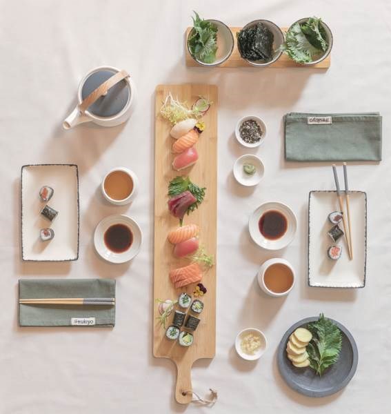 Obrázky: Kompletní sada na sushi 8ks Ukiyo, hnědá, Obrázek 6