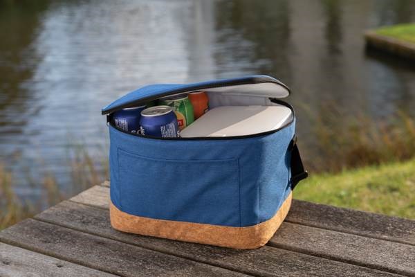 Obrázky: Chladící taška XL s korkovým detailem, modrá, Obrázek 9