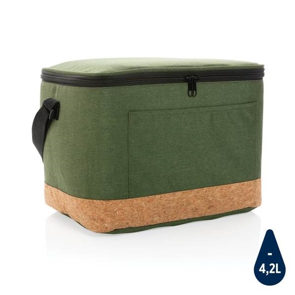 Obrázky: Chladící taška XL s korkovým detailem, zelená