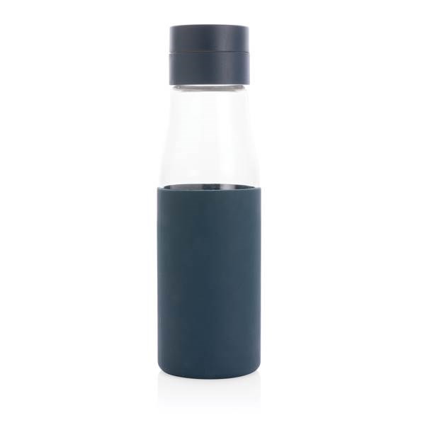 Obrázky: Skleněná láhev Ukiyo sledující pitný režim, modrá, Obrázek 3