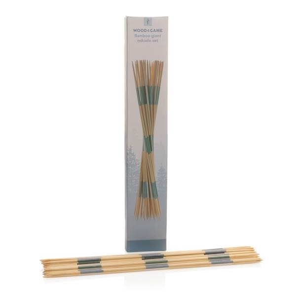 Obrázky: Velká sada hry mikádo z bambusu, hnědá, Obrázek 5