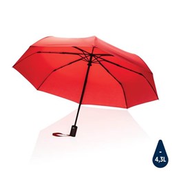 Obrázky: Červený rPET deštník - automatické otevírání/zavírání