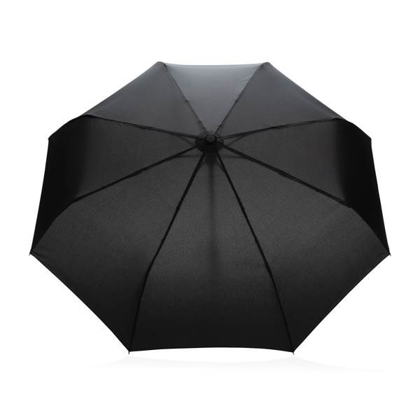 Obrázky: Černý deštník rPET, zcela automat., bambus. rukojeť, Obrázek 2