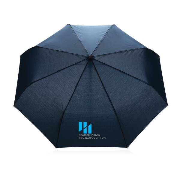 Obrázky: Modrý deštník rPET, zcela automatický, bambus. rukojeť, Obrázek 8