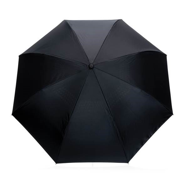 Obrázky: Šedý reverzní deštník ze 190T rPET, manuální, Obrázek 3