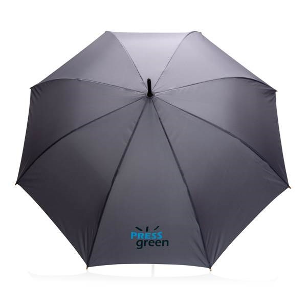 Obrázky: Automatický deštník rPET, madlo bambus, šedý, Obrázek 5