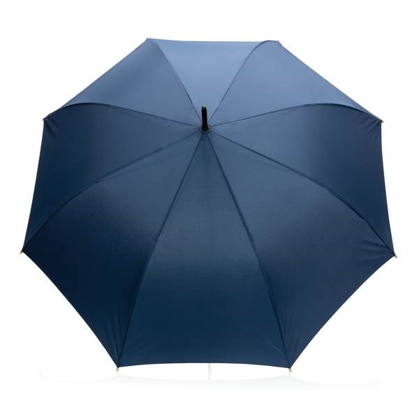 Obrázky: Automatický deštník rPET, madlo bambus, modrý, Obrázek 2