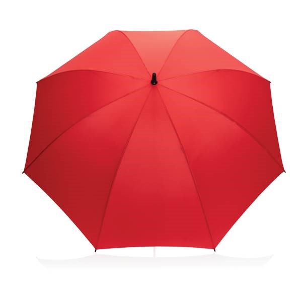 Obrázky: Červený větru odolný rPET deštník, manuální, Obrázek 2