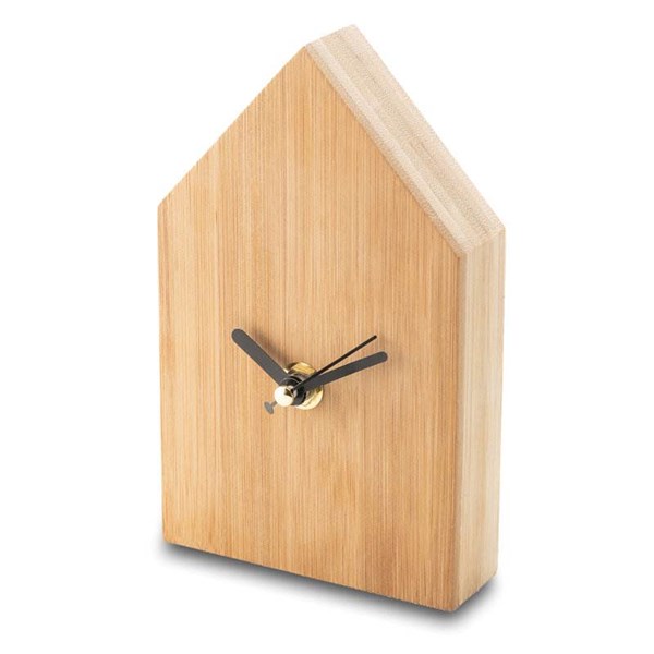 Obrázky: Stolní hodiny z bambusu ve tvaru domu, Obrázek 2