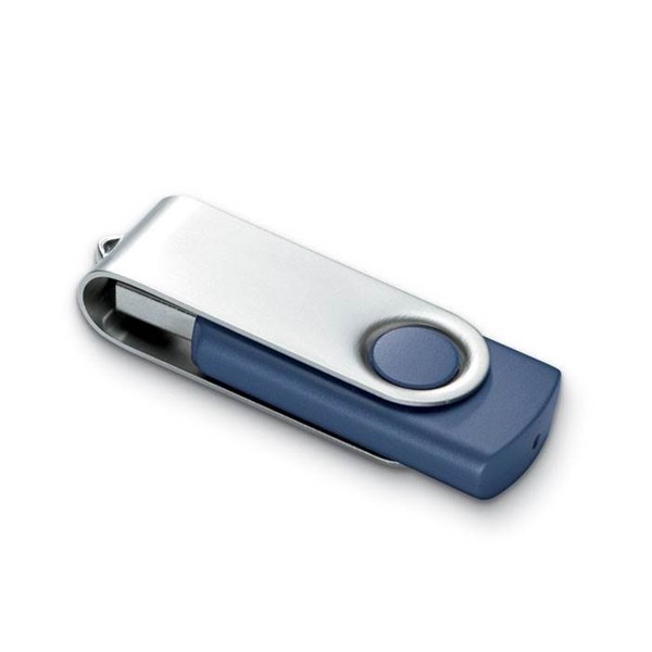 Obrázky: Stříbrno-tm. modrý USB flash disk 8GB, Obrázek 1