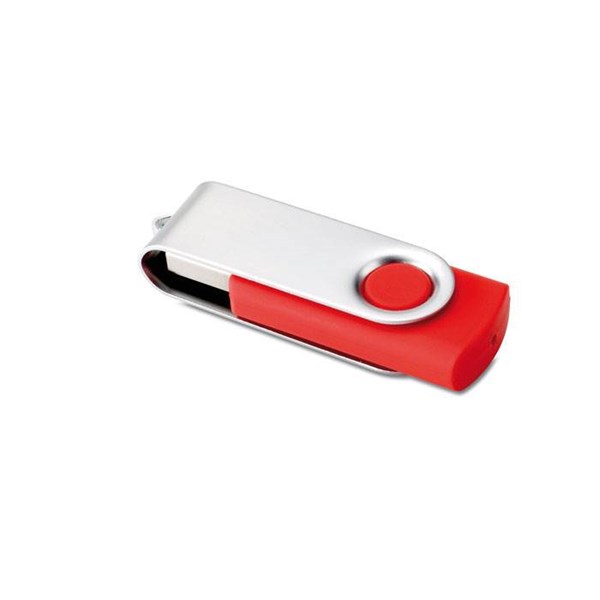 Obrázky: Stříbrno-červený USB flash disk 8GB