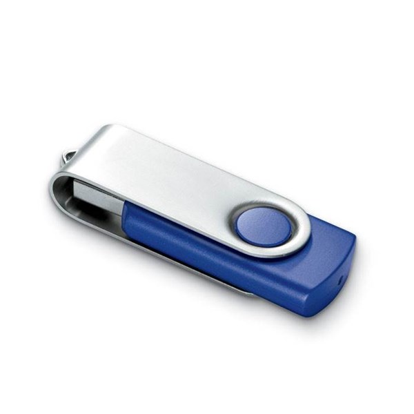 Obrázky: Stříbrno-stř. modrý USB flash disk 16GB, Obrázek 1