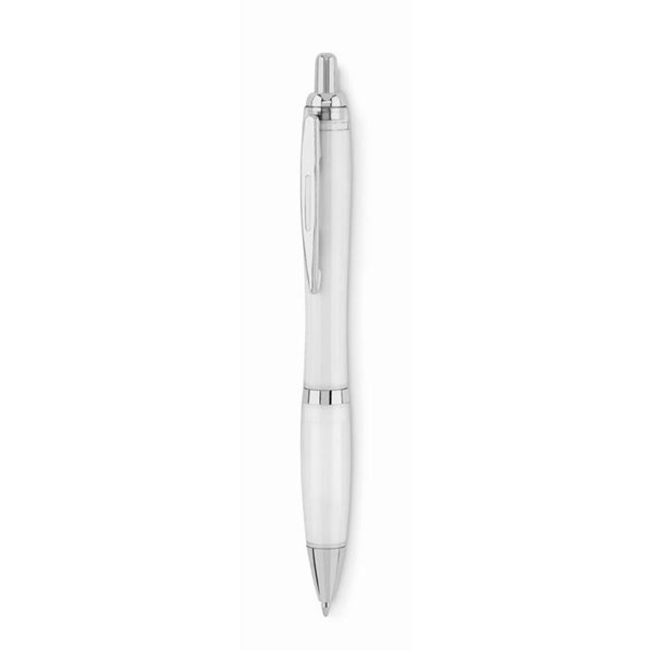 Obrázky: Bílé plastové kuličkové pero z RPET, Obrázek 1