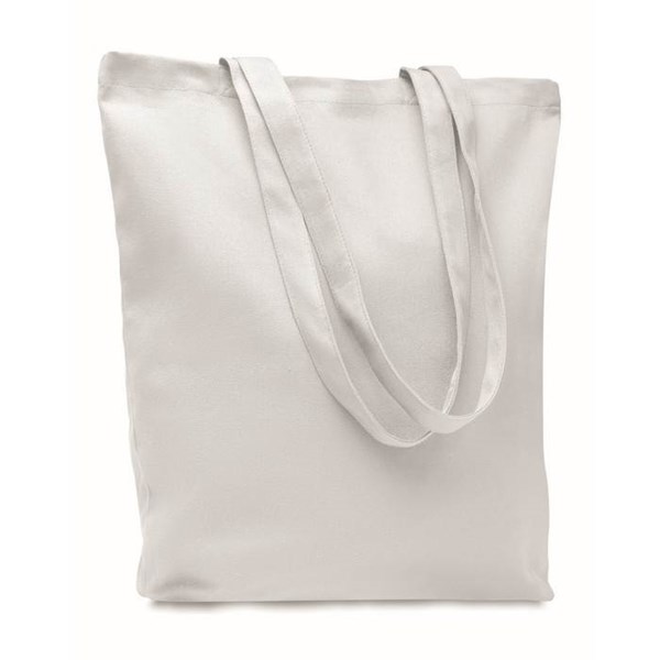 Obrázky: Bílá nákupní plátěná taška s dlouhými uchy, Obrázek 1
