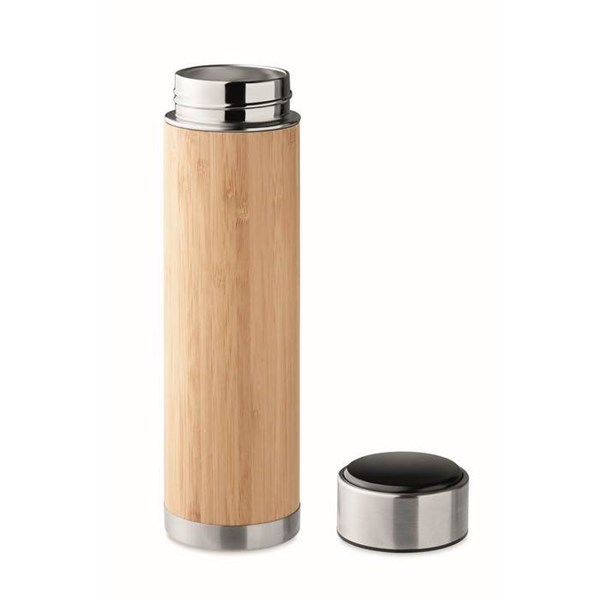Obrázky: Nerezová termoska z bambusu, 480 ml, Obrázek 5