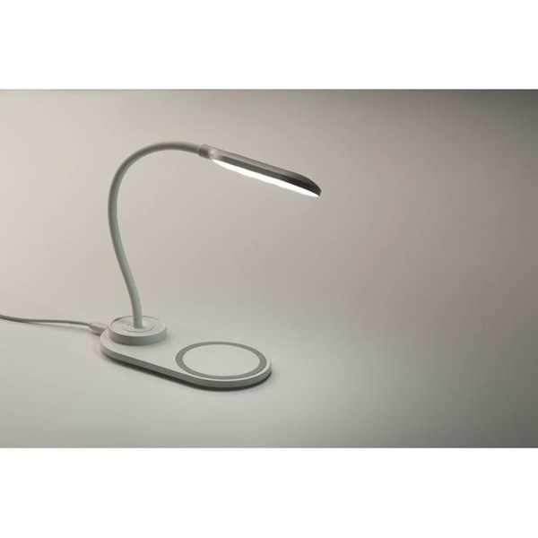Obrázky: Bílá stolní lampička s nabíječkou 10W, Obrázek 7