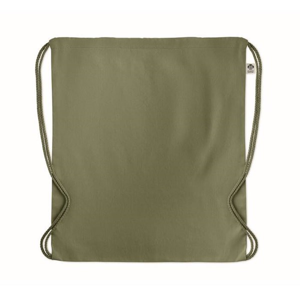 Obrázky: Stahovací batoh z bio bavlny, zelený, Obrázek 6