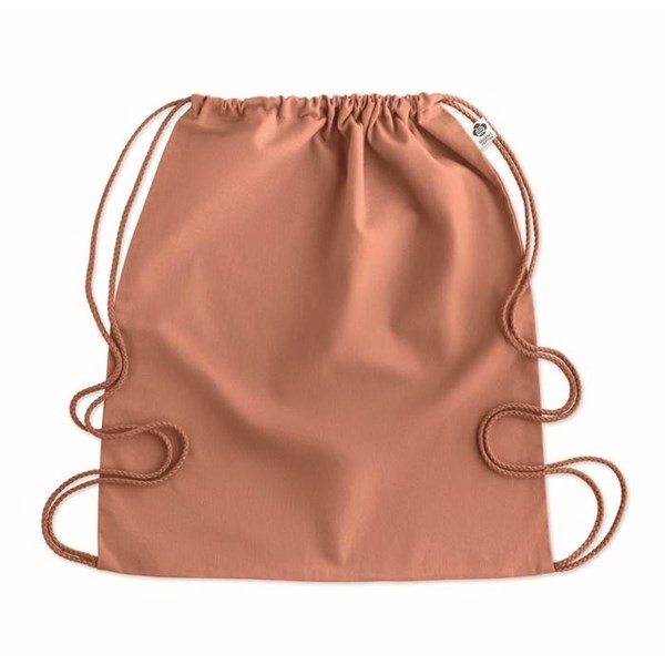 Obrázky: Stahovací batoh z bio bavlny, oranžový, Obrázek 4