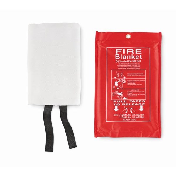 Obrázky: Hasící deka ze skelného vlákna, PVC obal, červená, Obrázek 4
