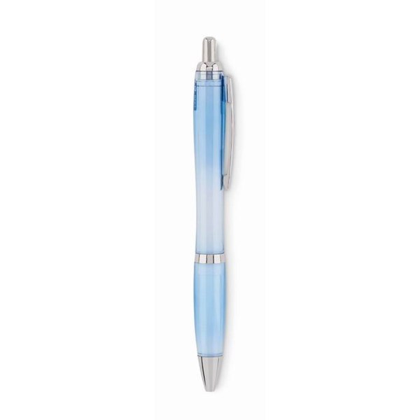 Obrázky: Světle modré plastové kuličkové pero z RPET, Obrázek 3